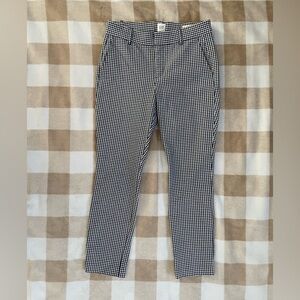 GAP Navy and White Checkered Pants size 4 Signature Skinny Ankle